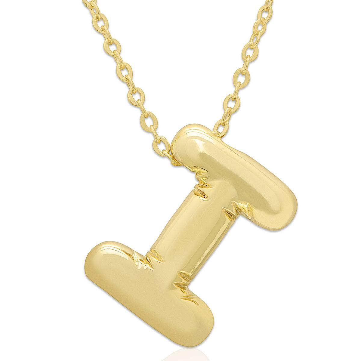 Plain Puff Initial I Pendant