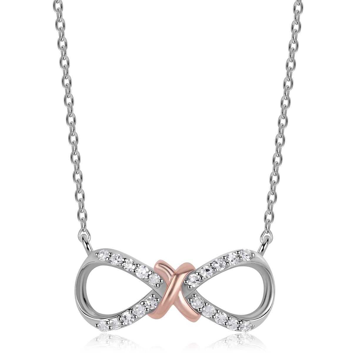 Nova Star(R) 1/10ctw. Lab Grown Diamond Two Tone Infinity Necklace