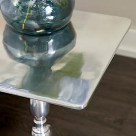 9th & Pike® Silver Aluminum Tapered Accent Table