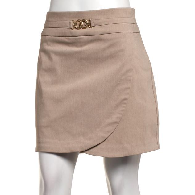 Womens Zac & Rachel Pull On Hardware Waist Overlap Skort