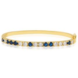Gemstone by Gianni Argento Lab Grown Sapphire Bangle Bracelet