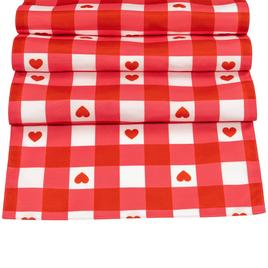 Northlight Seasonal Valentine''s Day Checkered Heart Table Runner
