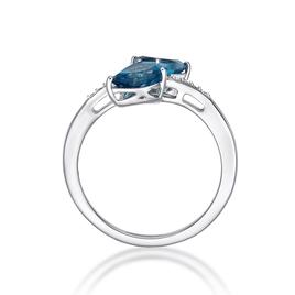 10kt. White Gold 2-Stone London Blue Topaz Ring
