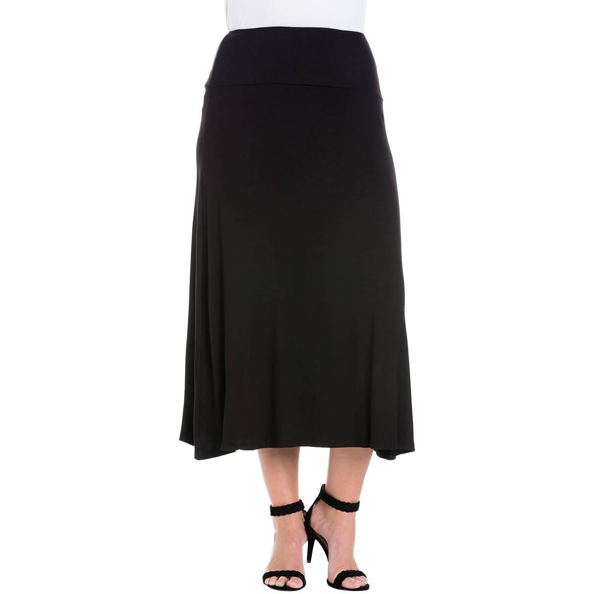 Plus Size 24/7 Comfort Apparel Maxi Skirt