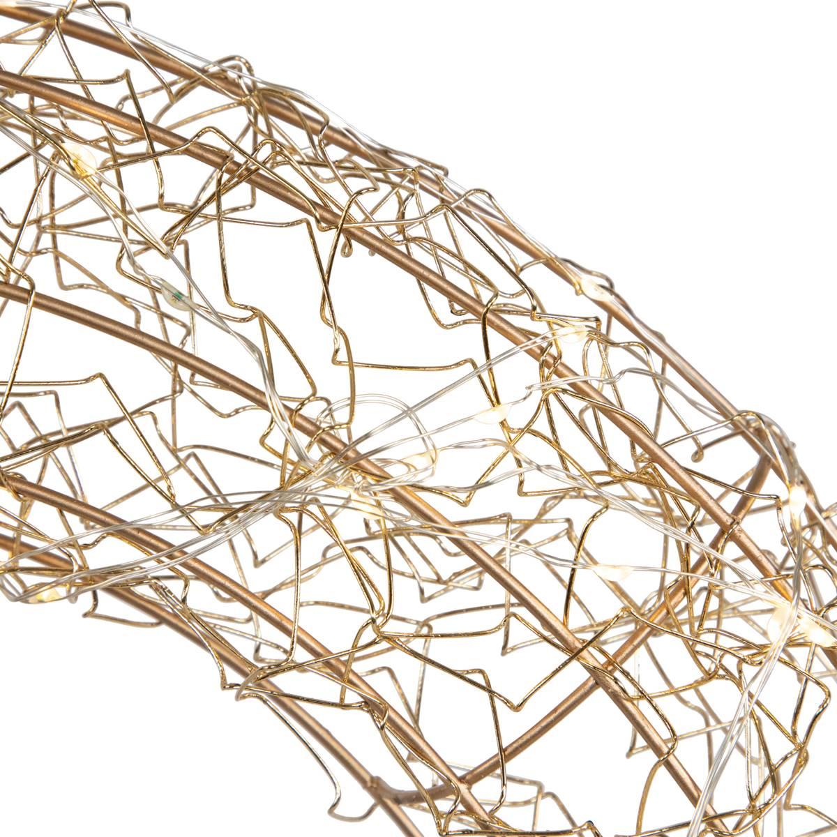 Northlight Seasonal 18in. LED Gold Wire Wreath