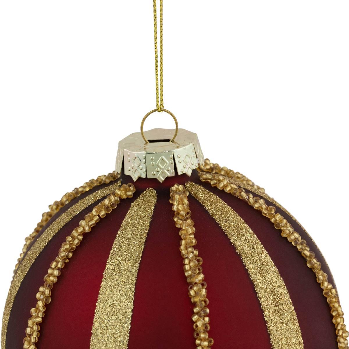 Northlight Seasonal 4in. Striped Christmas Ornaments - Set of 2