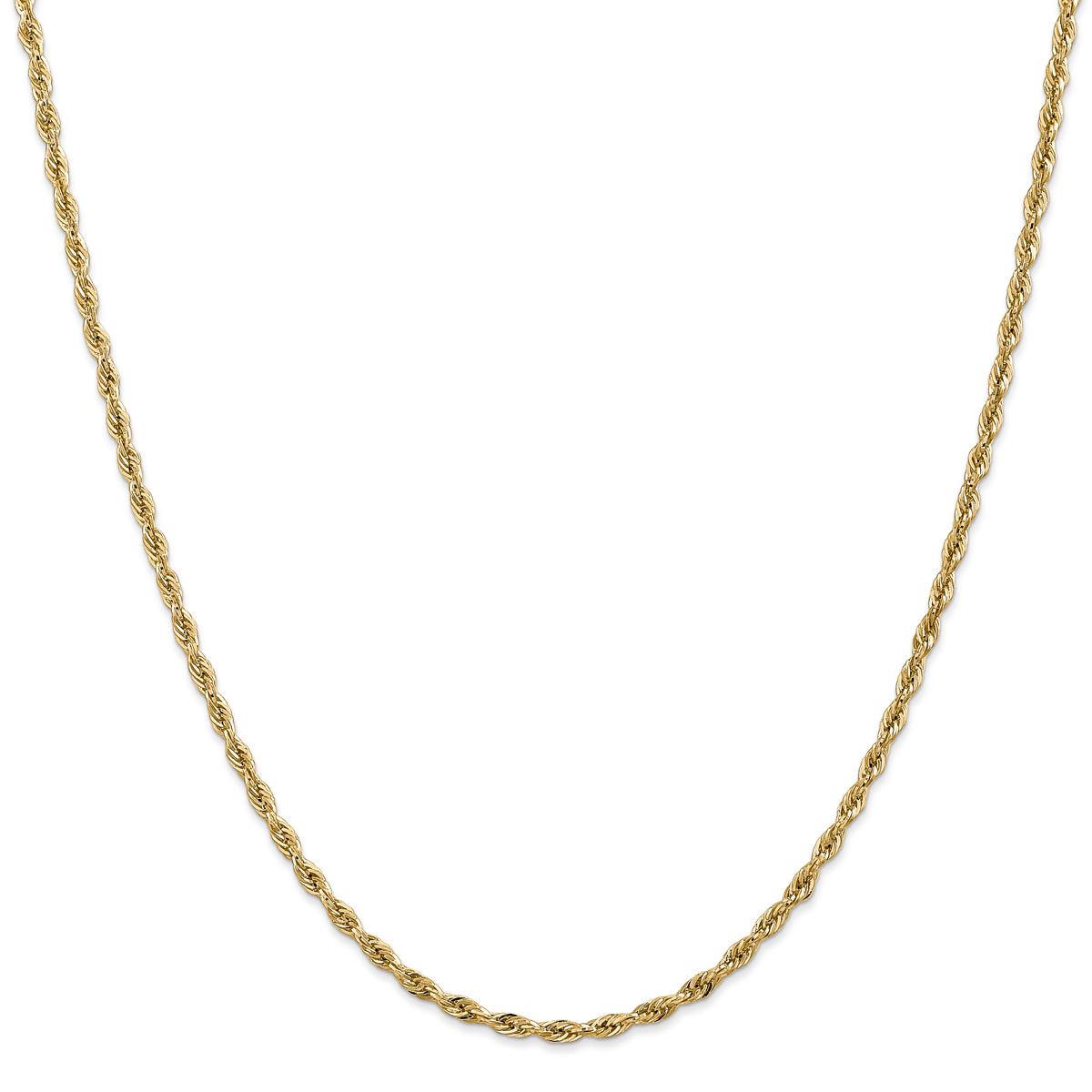 Gold Classics(tm) 2.8mm. 14k Semi Solid Rope Chain Necklace