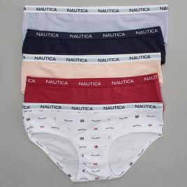 Womens Nautica 5pk. Cotton Hipster Panties with Logo NT9915-5PKCV