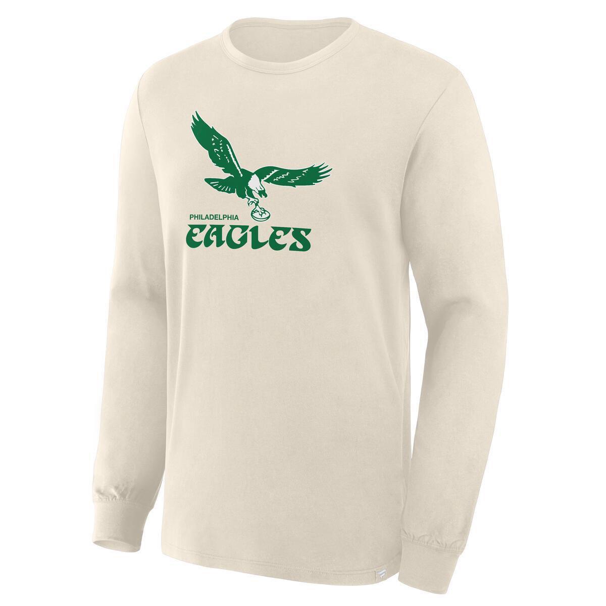 Mens Fanatics NFL Philadelphia Eagles Heritage Logo Tee - Sand