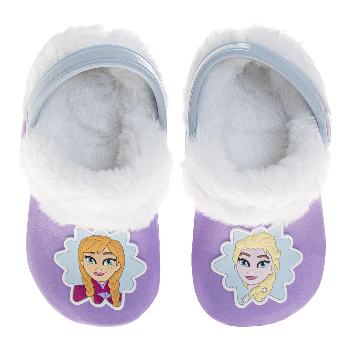 Toddler Girls Disney(tm) Frozen Anna & Elsa Fuzzy Fleece Lined Clogs