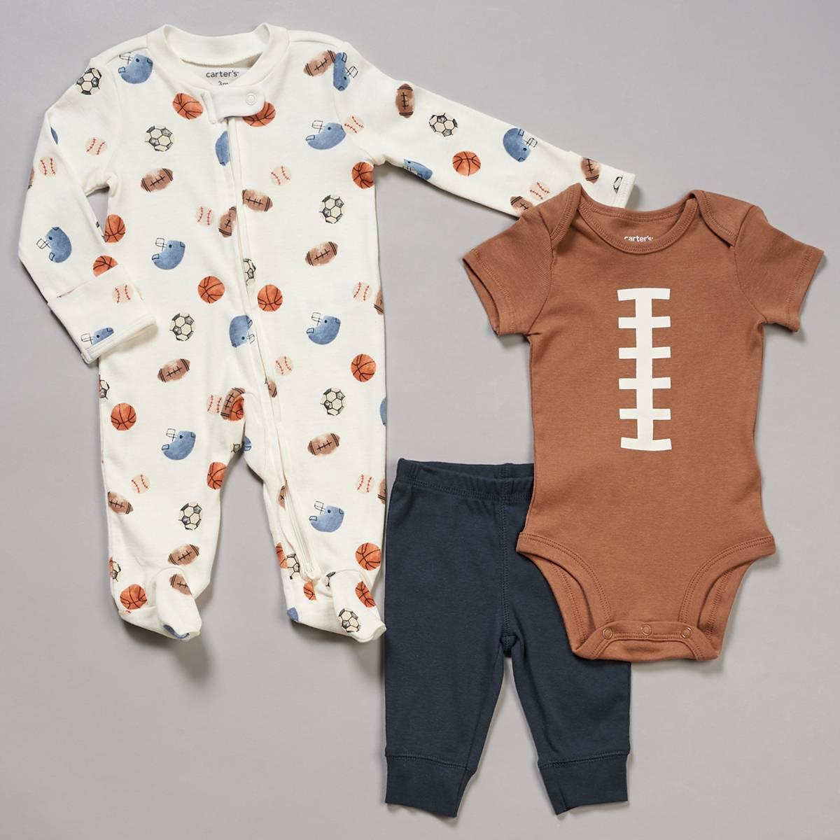 Baby Boy (NB-9M) Carters(R) 3pc. Football Sports Sleeper Set
