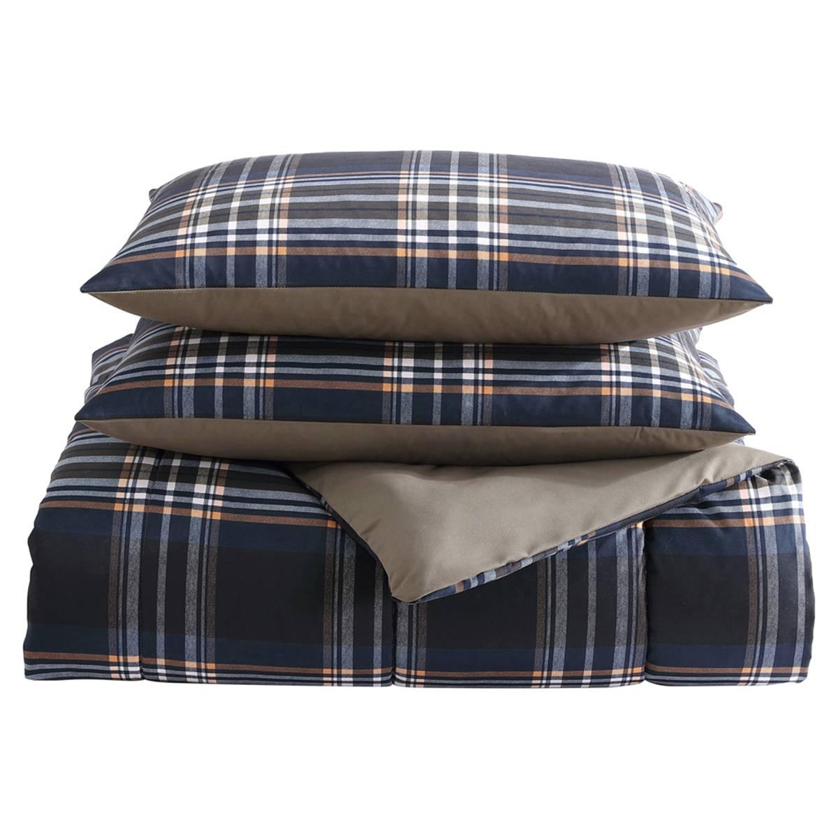 Wrangler City Flats Plaid Microfiber Reversible Comforter Set