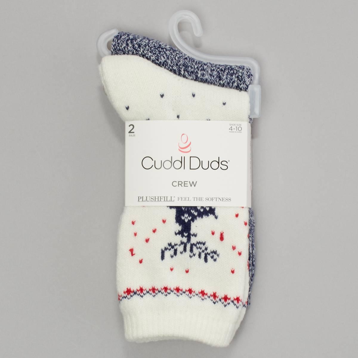 Womens Cuddl Duds 2Pk Reindeer Boot 24.00