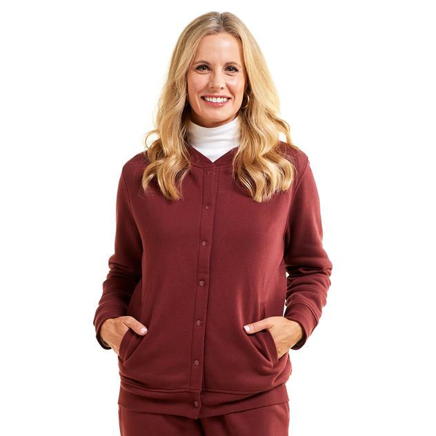 Petite Hasting & Smith Long Sleeve Baseball Cardigan