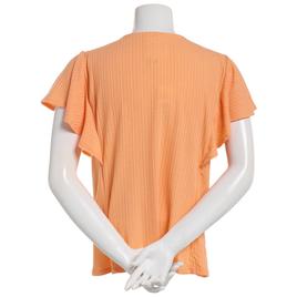 Womens New York Laundry Multi Rib Sleeveless Tee - Melon Coral