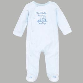 Baby Boy (Preemie-9M) Little Me® Thank Heaven Stripe Footie