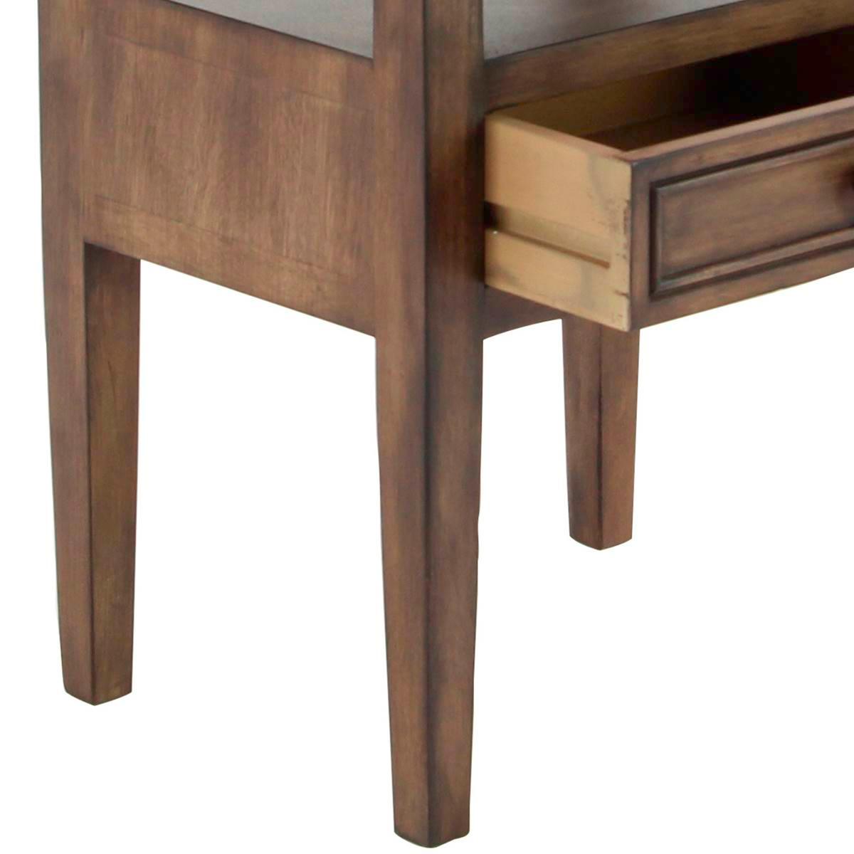 9th & Pike® Brown Pine Traditional Accent Table