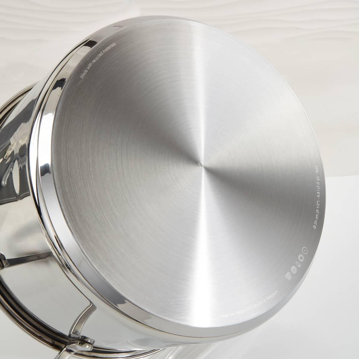 BergHOFF Helix Stainless Steel 8in. Stockpot w/ Glass Lid