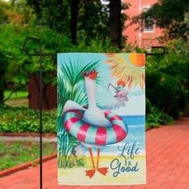 Northlight Seasonal Beach Duck "Life Is Good" Garden Flag