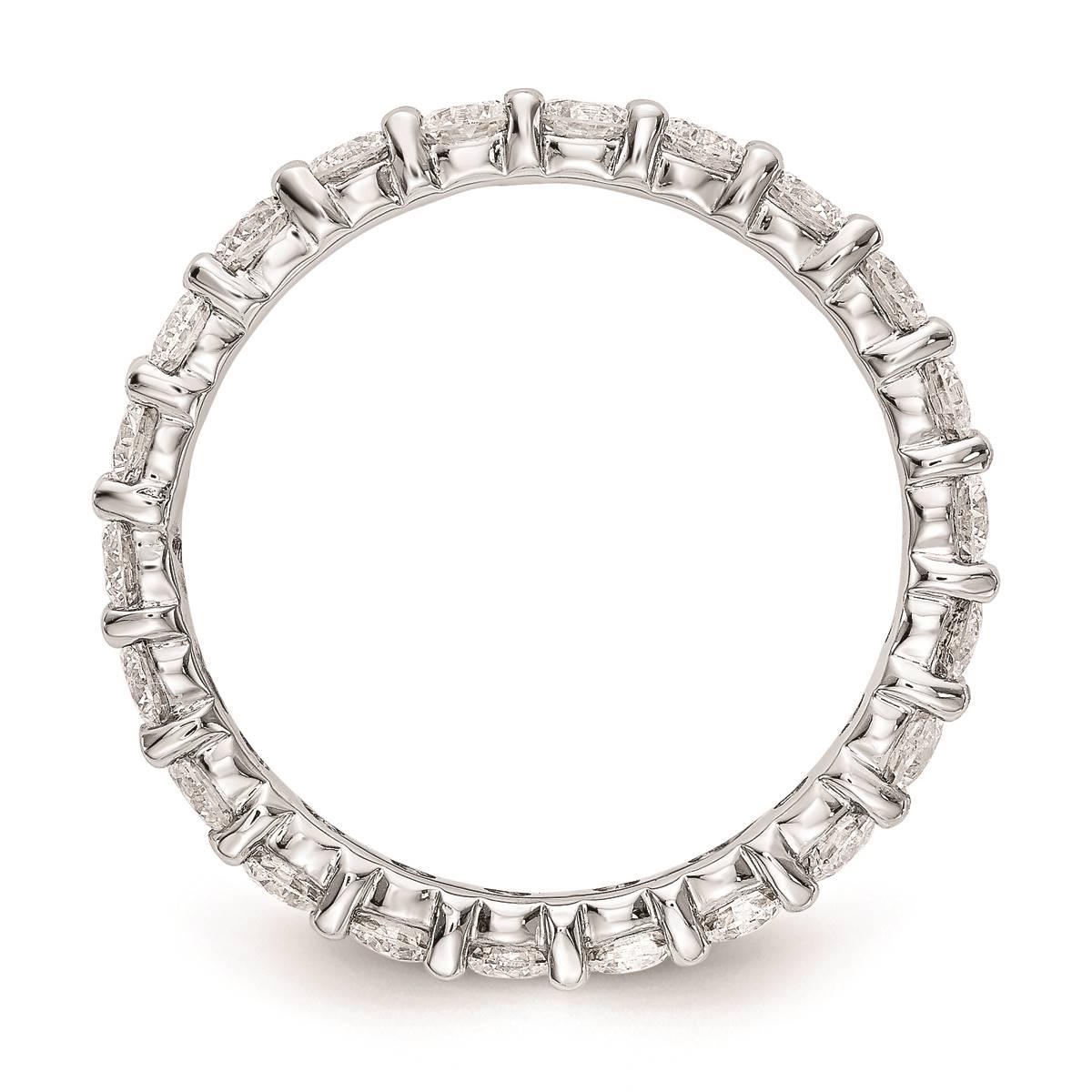 Pure Fire 14kt. White Gold Lab Grown Diamond Prong Eternity Band
