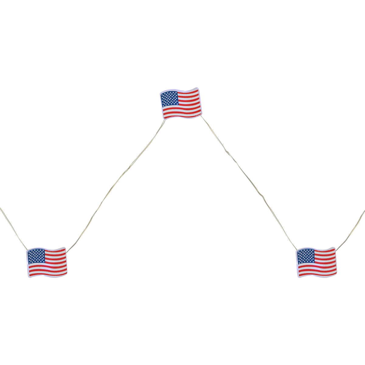 Northlight 20ct. Patriotic Americana USA Flag LED Fairy Lights