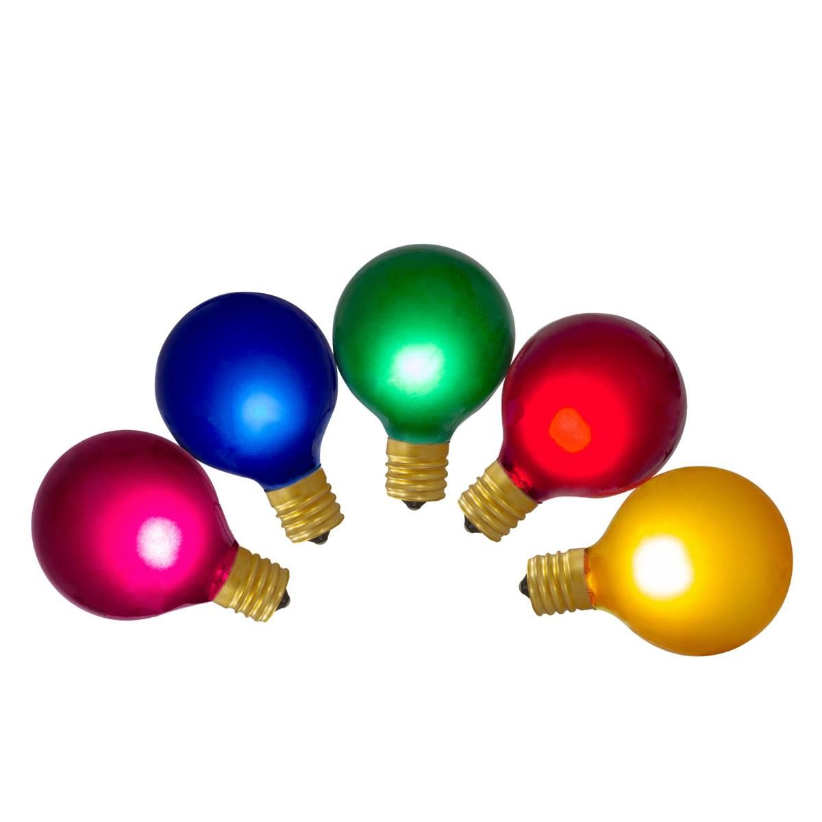 Northlight Seasonal 10ct. Multicolor G50 Globe Replacement Bulbs