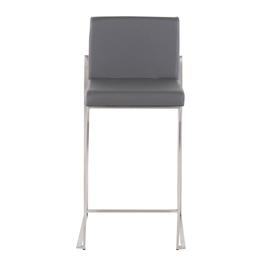 LumiSource Fuji Contemporary High Back Counter Stools - Set of 2