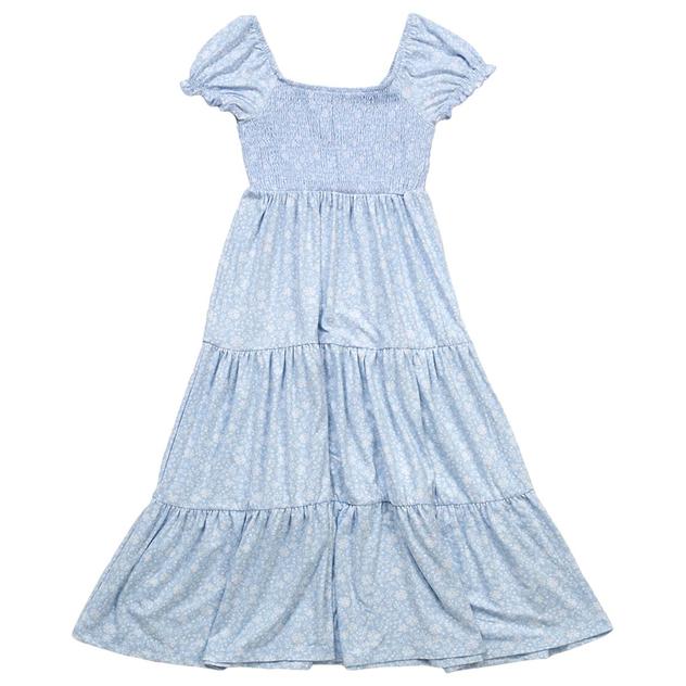 Girls (7-16) No Comment Smocked Floral Print Dress