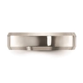 Mens Endless Affection™ Highly Polished 6mm Beveled Edge Band