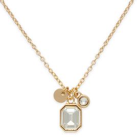 April Birthstone Crystal Charm Pendant Necklace