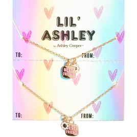 Kids Lil Ashley Gold-Tone Best Friend Charm Flower Necklace