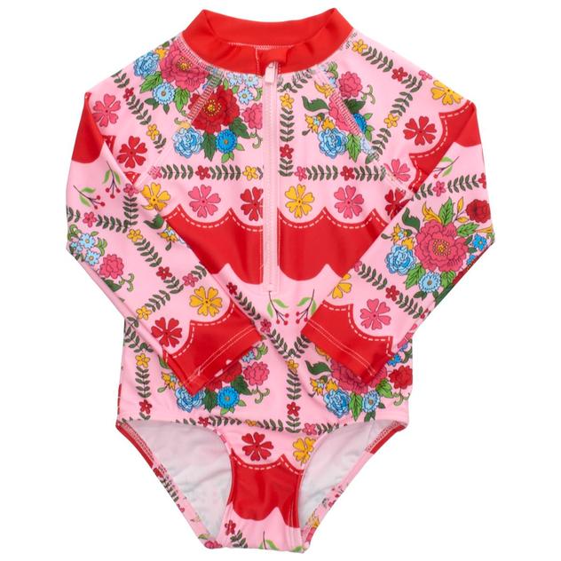 Baby Girl (12-24M) Floatimini® Floral Bouquet Rashguard Swimsuit