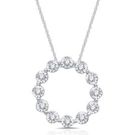 Nova Star(R) Sterling Silver Lab Grown Diamond Circle Pendant