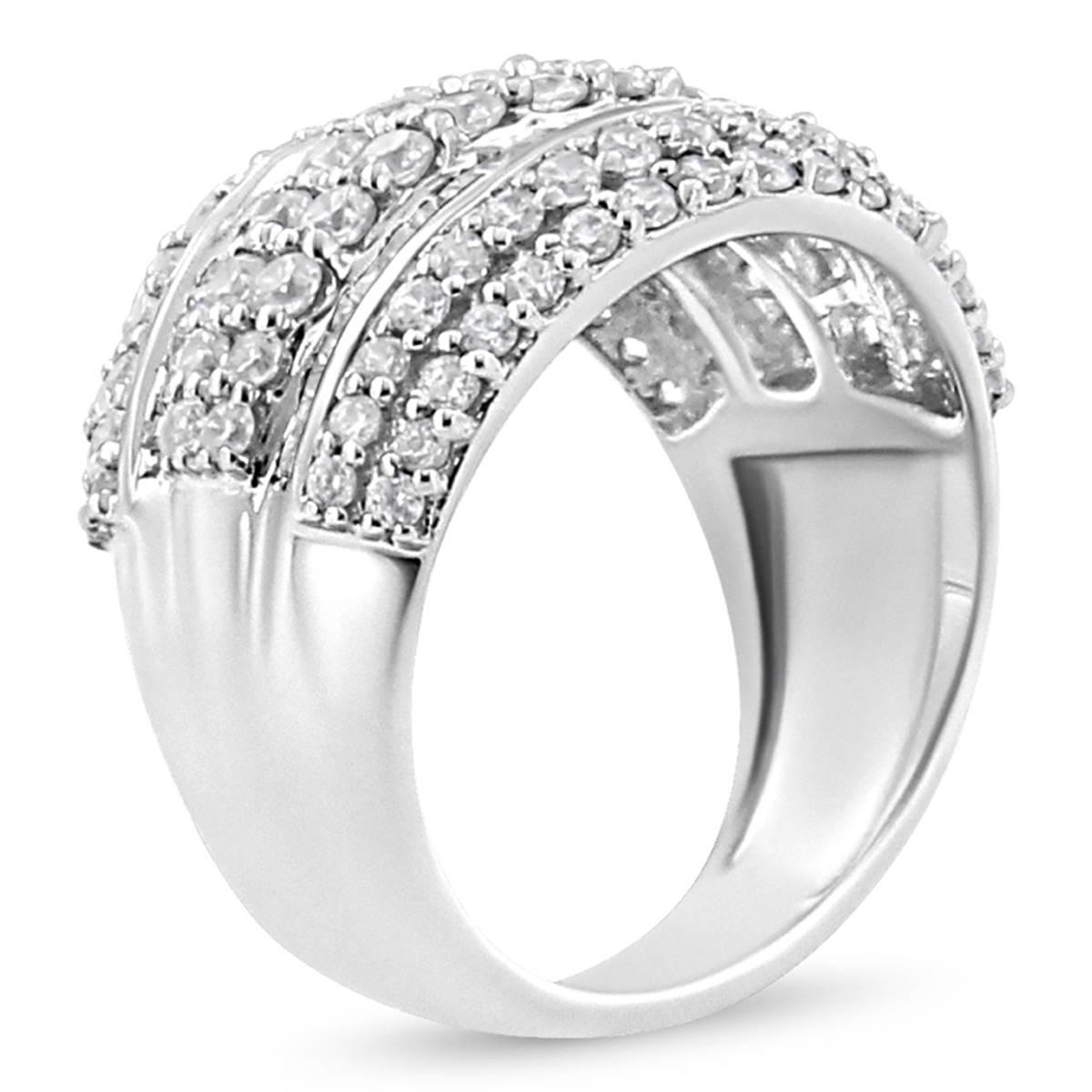Haus of Brilliance Sterling Silver 2ctw. Diamond Cluster Ring