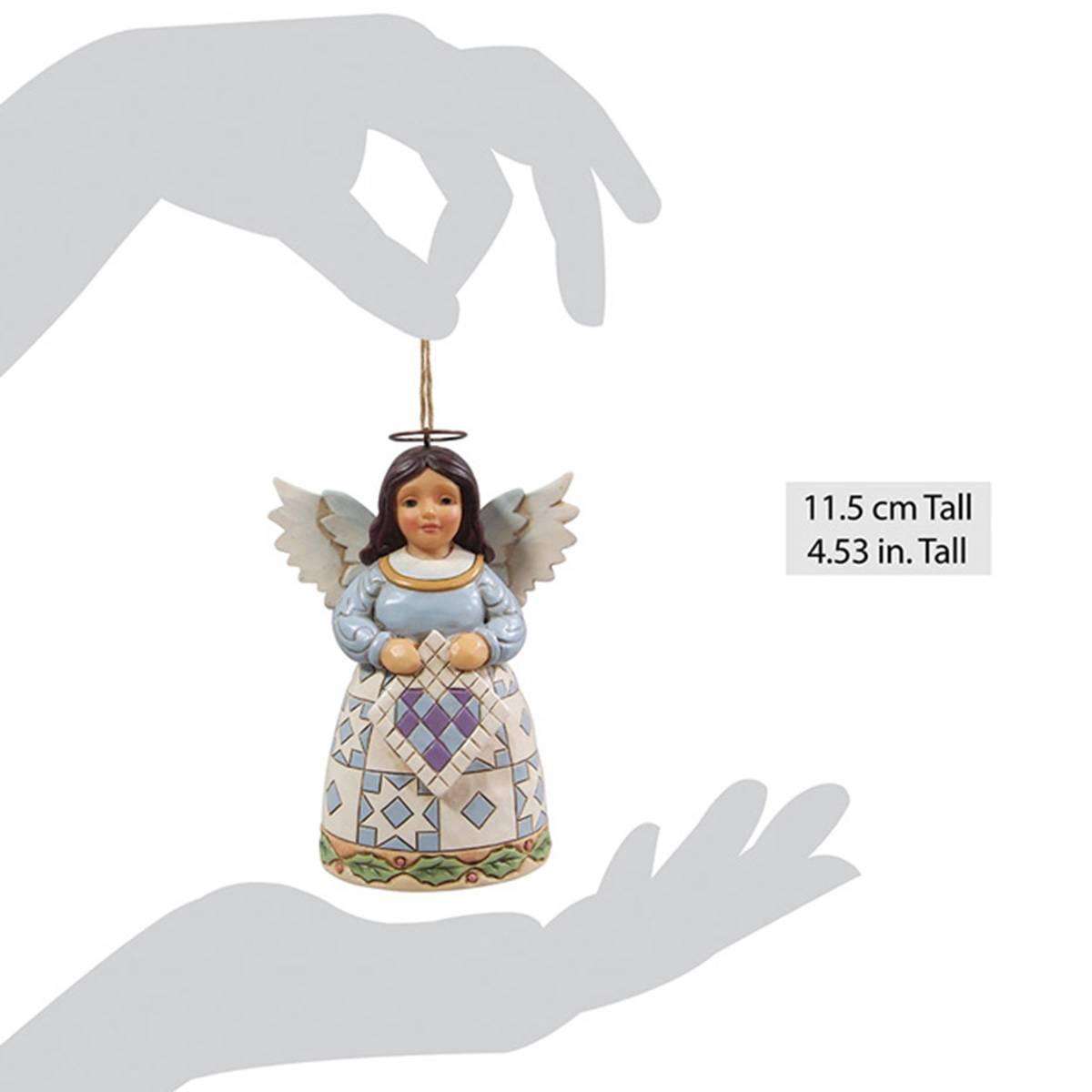 Jim Shore Quilt Angel Hanging Christmas Ornament