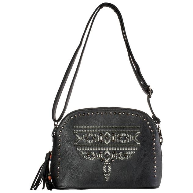 Sam & Hadley Stud Triple Entry Dome Crossbody