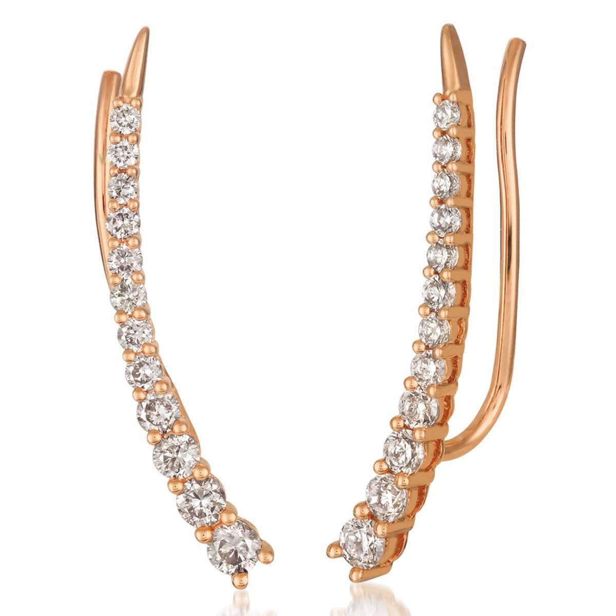 Le Vian(R) Strawberry Gold(R) 5/8ctw. Nude Diamonds(tm) Ear Climber