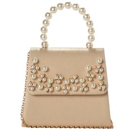Jessica McClintock Minette Pearl Top Handle Evening Bag