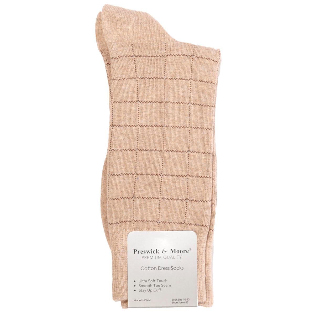 Mens Preswick & Moore Pindot Grid Socks