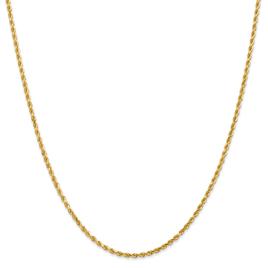 Unisex Gold Classics™ 2mm. 14k Diamond Cut Rope Chain Necklace