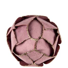 Northlight Seasonal 5in. Pink Flower Petal Christmas Ornament