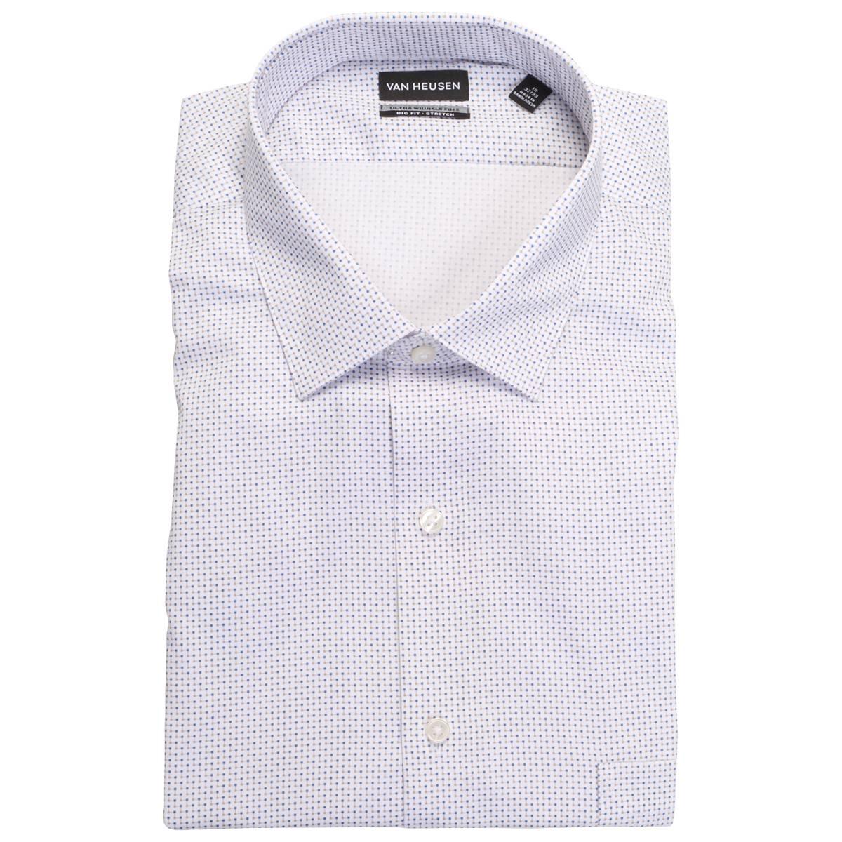 Mens Big & Tall Van Heusen Big Fit Dress Shirt - Taupe/Navy