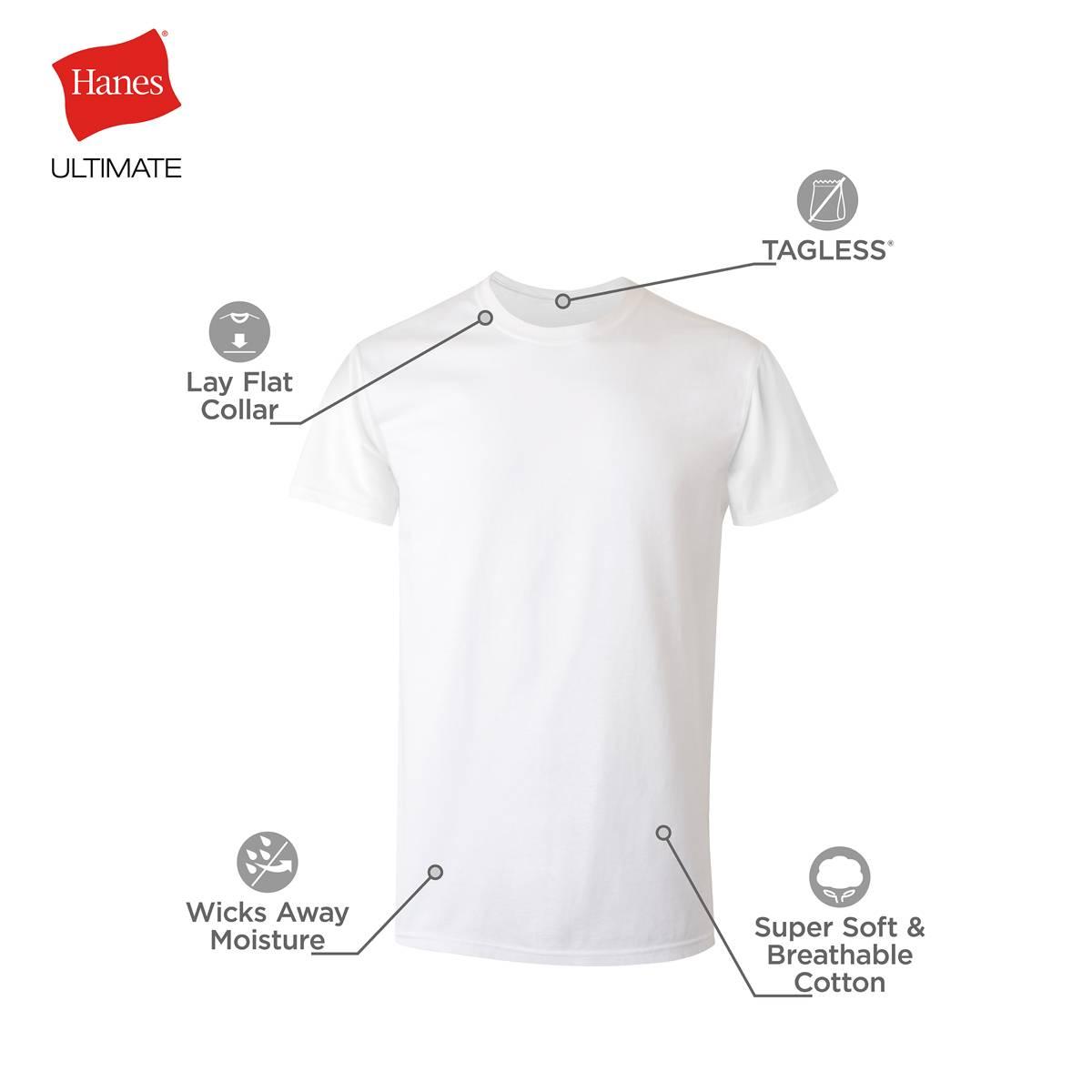 Mens Big & Tall Hanes® Ultimate 3pk. Tee - White