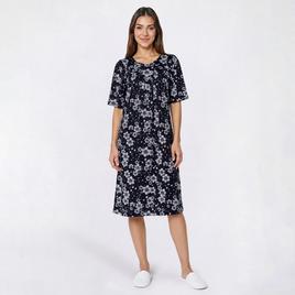Womens Casual Time Short Sleeve Flower Caftan