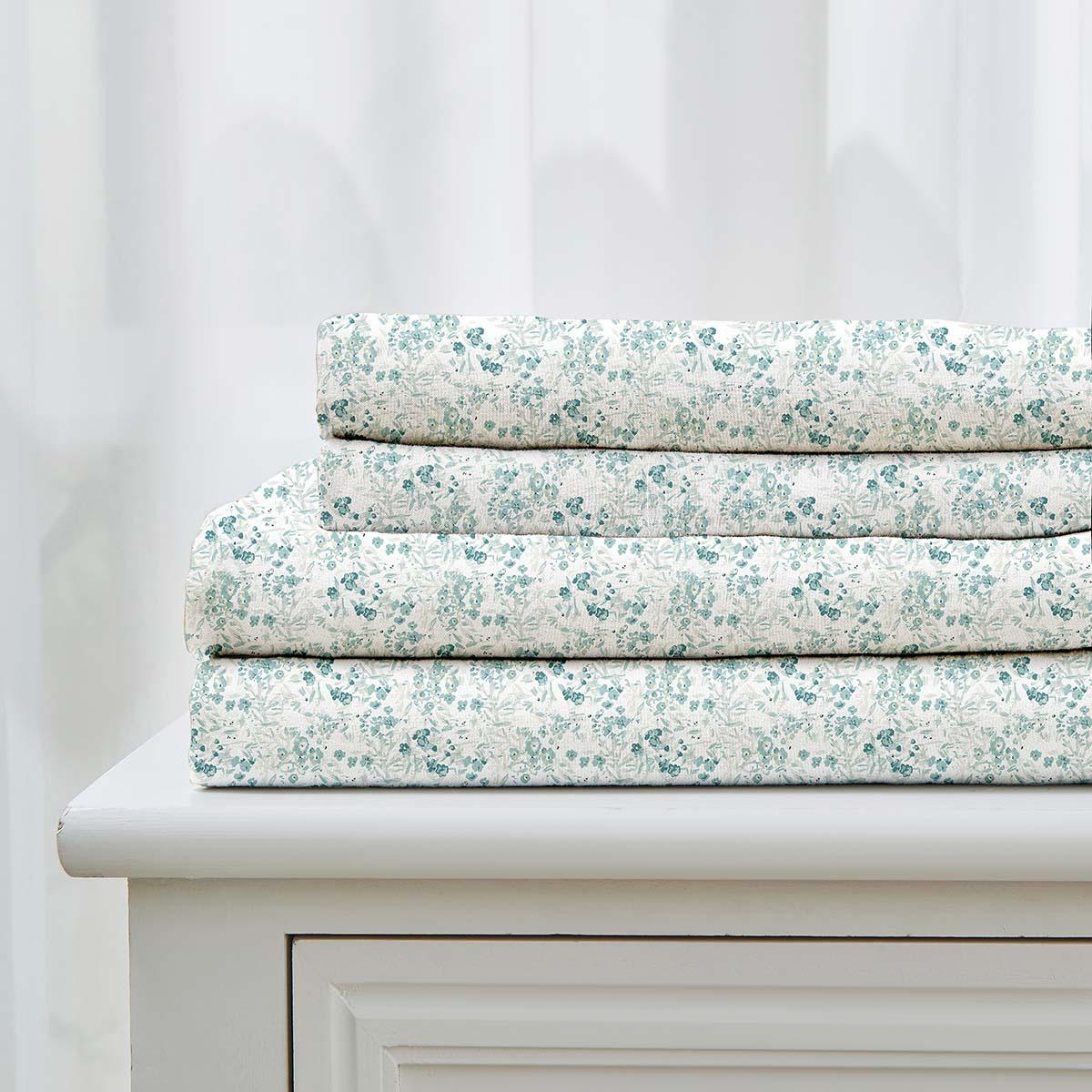 Patina Vie Maison Killian Microfiber Chamblee Blue Sheet Set