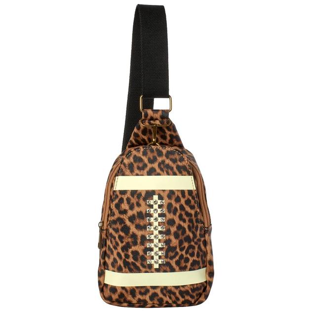 DS Fashion Leopard Football Crossbody
