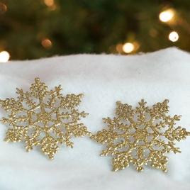 Northlight Seasonal 24pk. Gold Glitter Snowflake Ornaments