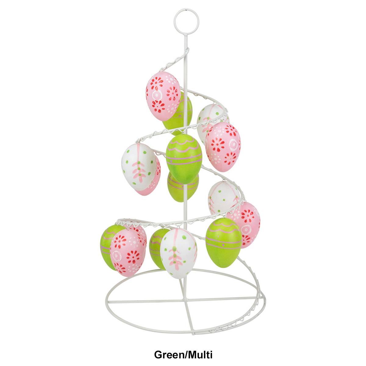 Northlight Seasonal Floral and Striped Decorative Easter Egg Tree