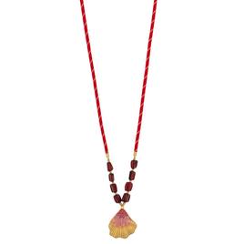 Ashley Cooper(tm) Fuchsia Cord Necklace with Stone Shell Pendant