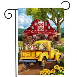 Briarwood Lane Flower Farm Truck Garden Flag